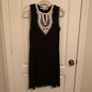 Max Studio Black Dress w/Crochet Neckline Size M